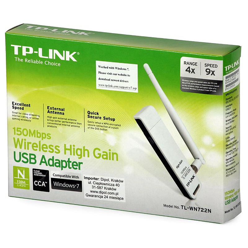 TP-Link TL-WN722N - USB Wifi (high gain) tốc độ 150Mbps