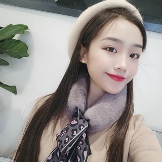 Khăn lông quàng cổ thắt nơ