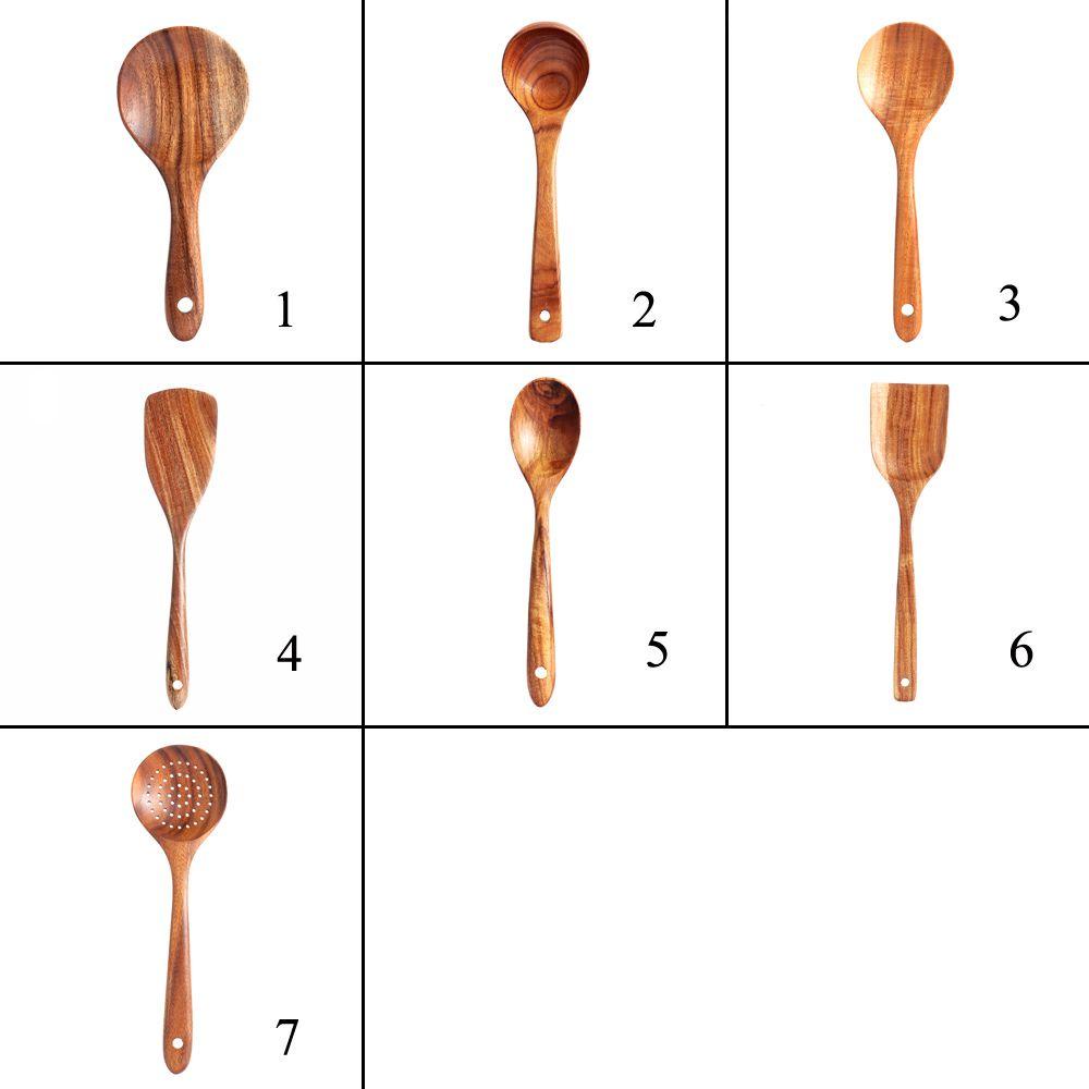 1 Bộ Dụng Cụ Nấu Ăn Bằng Gỗ Tự Nhiên