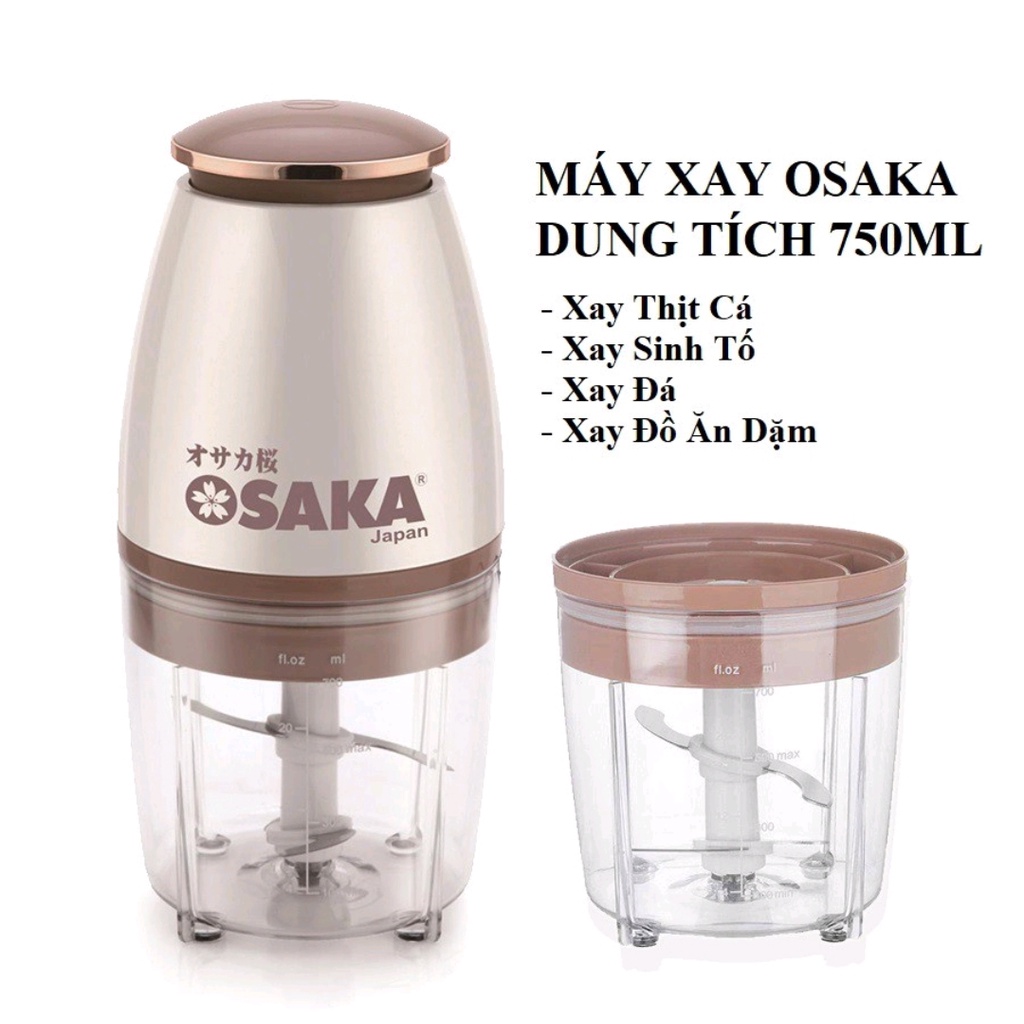 Máy xay Osaka Nhật Đa Năng Nắp Đồng Cối 750ml - Cối Xay Osaka Bán Chạy Nhất 2021