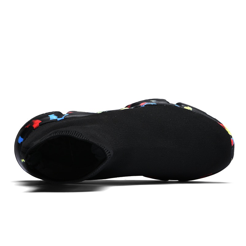 Giày bốt cổ cao phối giữ ấm màu sắc thời trang mùa đông cỡ 34-47 cho nam và nữ