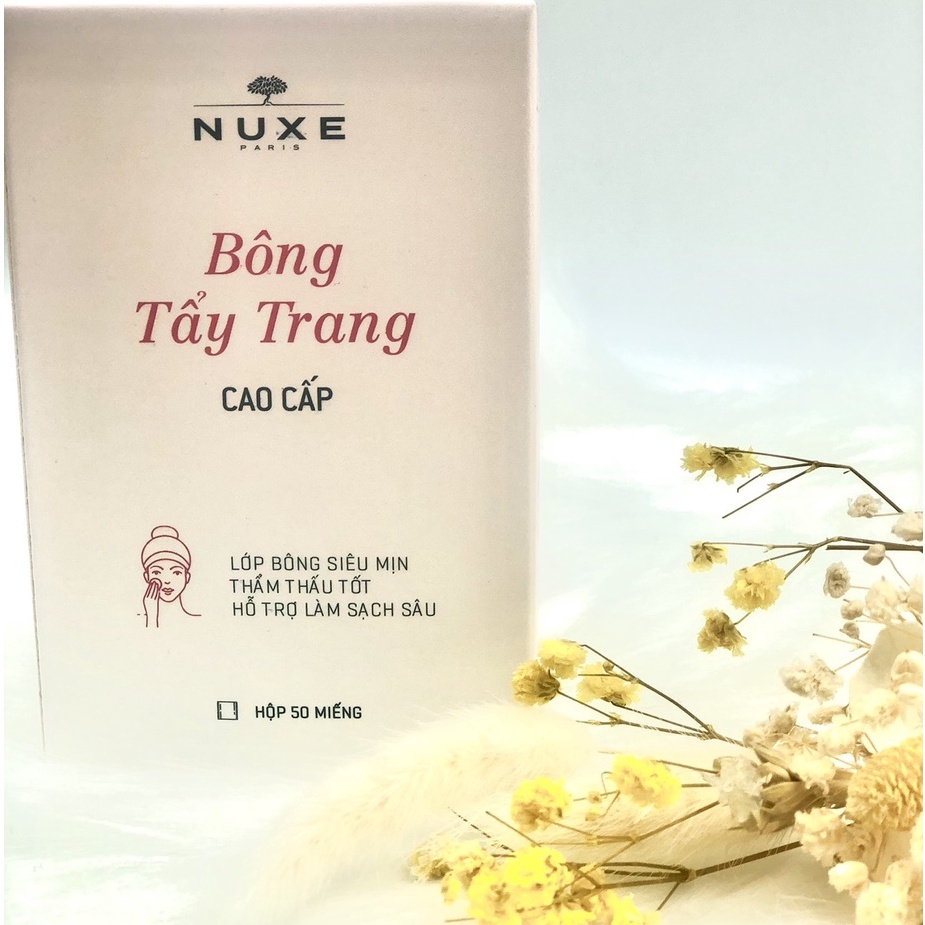 Bông tẩy trang cao cấp Nuxe hộp 50 miếng