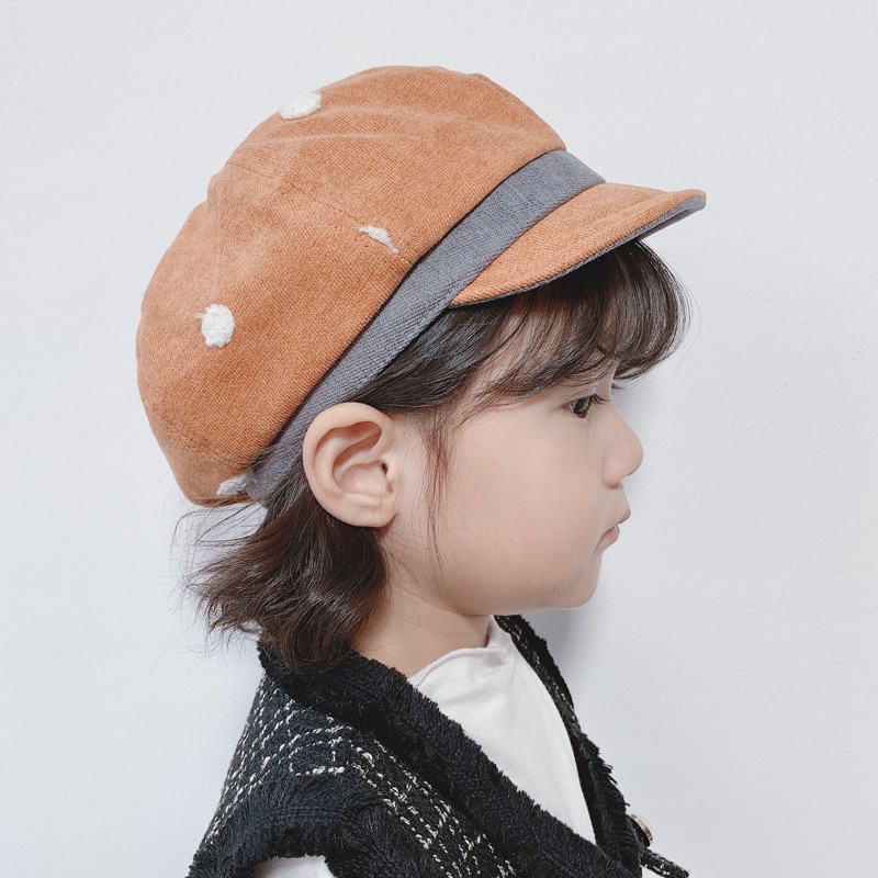 Mũ nồi họa tiết chấm bi cổ điển dành cho bé gái