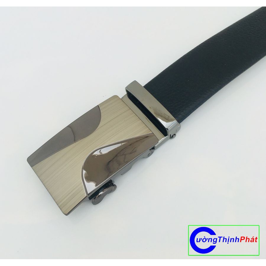 Dây Nịt Nam Da Cao Cấp Mặt Mạ Crom Sáng Bóng