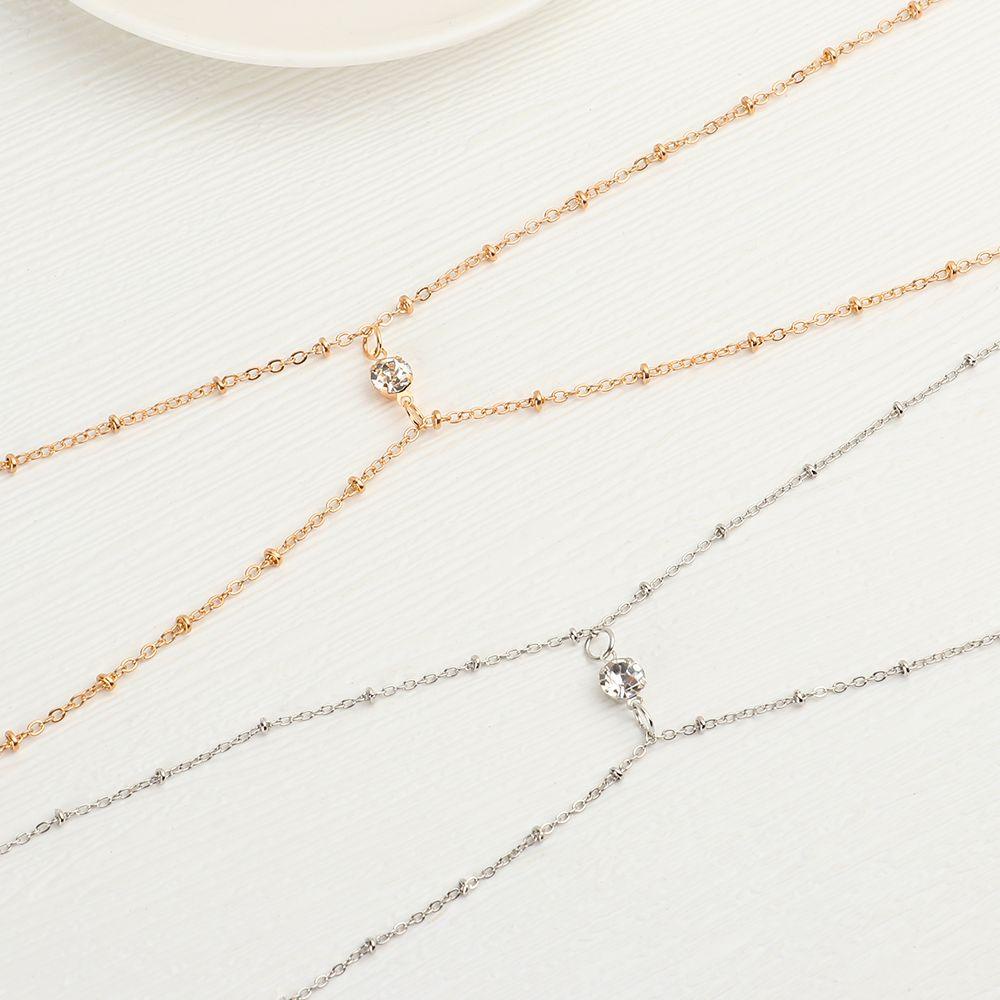 Dây Đeo Thắt Lưng Xỏ Hạt Đồng Hai Lớp Đơn Giản Gợi Cảm Thời Trang Mùa Hè Cho Nữ