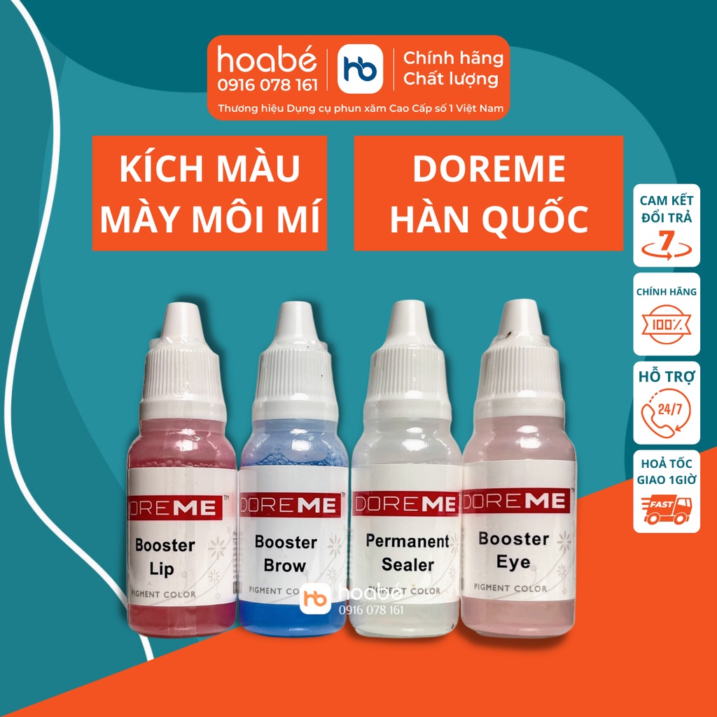 Kích Màu Khoá Màu Tăng Độ Bám Cho Màu Mực Phun Xăm Doreme 2022 DCPX HOA BÉ