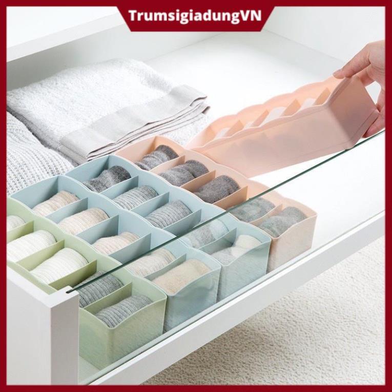 Hộp Đựng Đồ Lót Khay Nhựa 5 Ngăn Đựng Đồ Lót Tất (Vớ) Tiện Dụng MS88102