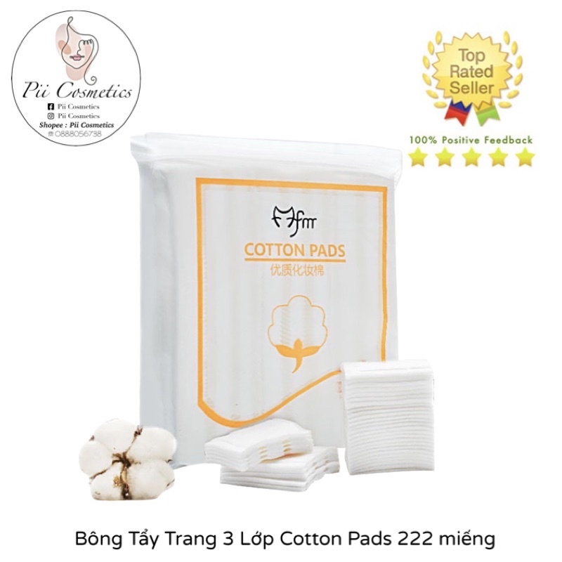 Bông Tẩy Trang 3 Lớp Cotton Pads 222 miếng