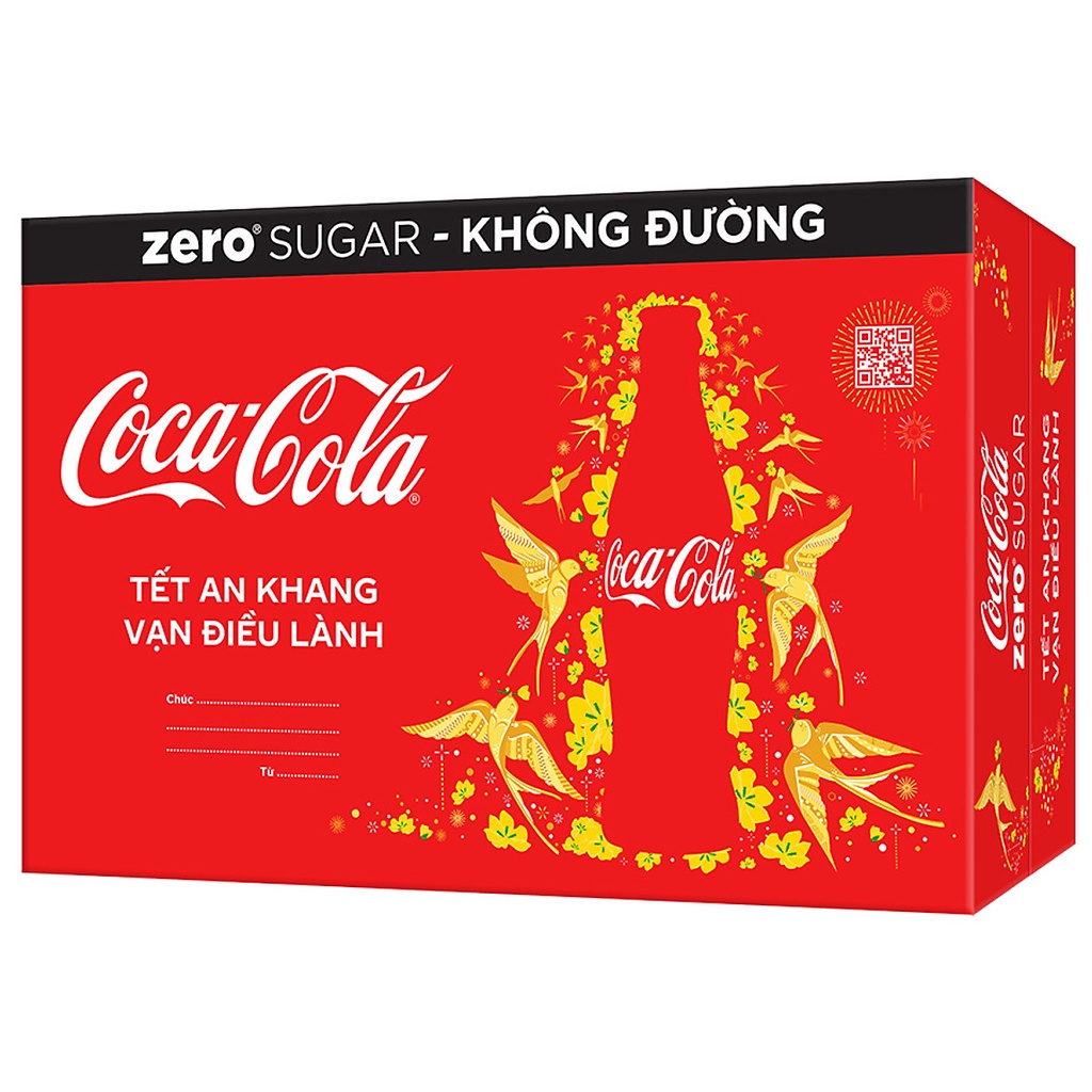 Thùng Coca cola Zero Không Đường 24 Lon 330ml