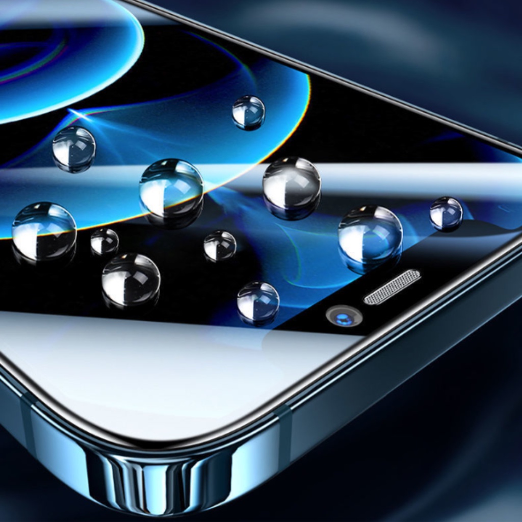 Cường lực iphone tự dán blue arrow xs max 14 pro max 11 pro max 12 13 pro max X Xr 7 8 Plus - Full màn hình khung tự dán