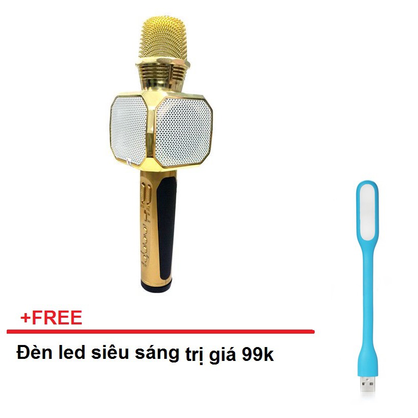 (SIÊU KHUYẾN MÃI) Micro Kèm Loa Bluetooth Karaoke SD-10 - Tặng 1 Đèn Led USB Uốn Dẻo