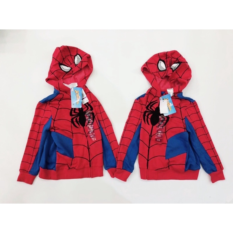 Áo khoác nỉ Spiderman bé trai 4-14y