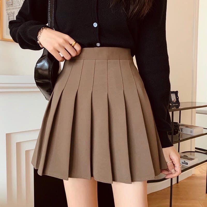 Chân váy tennis xếp ly ngắn chữ A lưng cao chất vải dầy dặn trẻ trung năng động