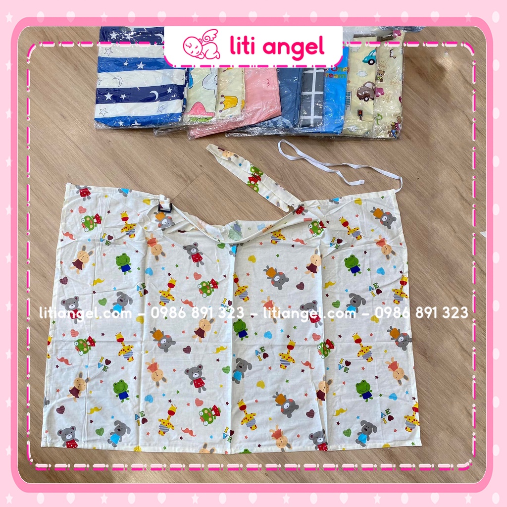 Khăn choàng, áo choàng che cho bé bú VẢI ĐẸP, MỊN, COTTON THOÁNG KHÍ