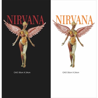 Mẫu HÌnh ủi Ép Nhiệt áo Thun chủ đề Rock - Mẫu Nirvana (kích thước lớn)