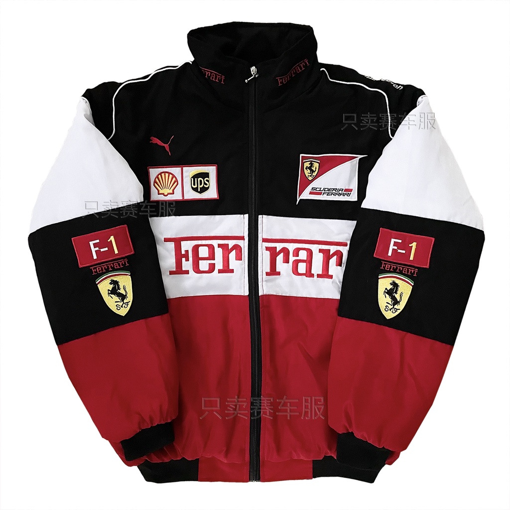 Áo Khoác Phong Cách Hip Hop Retro Thêu Hình Hoa Kỳ F1