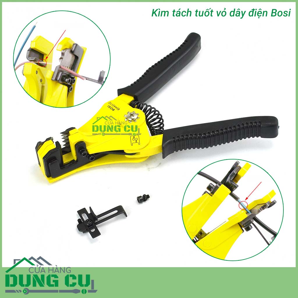 Kìm Tuốt Dây Điện Bosi Cao Cấp, Kìm Tuốt Dây