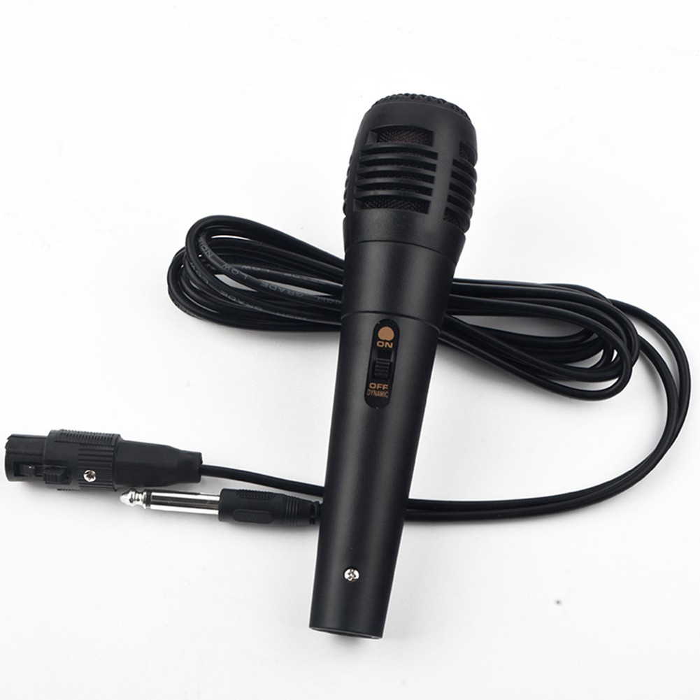 Micro hát karaoke cầm tay một chiều có dây cổng 6.5mm âm thanh sống động kèm dây cáp xlr