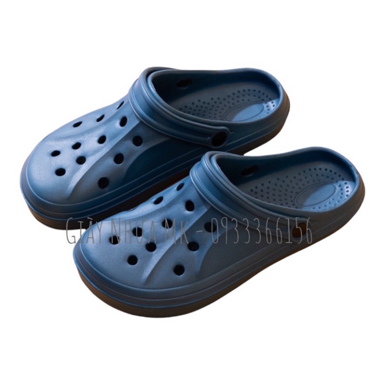 Dép sục lỗ to siêu nhẹ Duwa viền - Dép sục lỗ bít mũi nam đi mưa siêu bền siêu êm chân - SL026