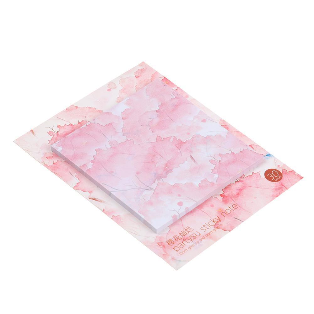 PISTA Bộ 30 Giấy Dán Ghi Chú Họa Tiết Hoa Anh Đào Xinh Xắn