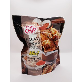 [1 Thùng 50gr] Snack Da Cá Chiên Giòn Vị Trứng Muối 50gr