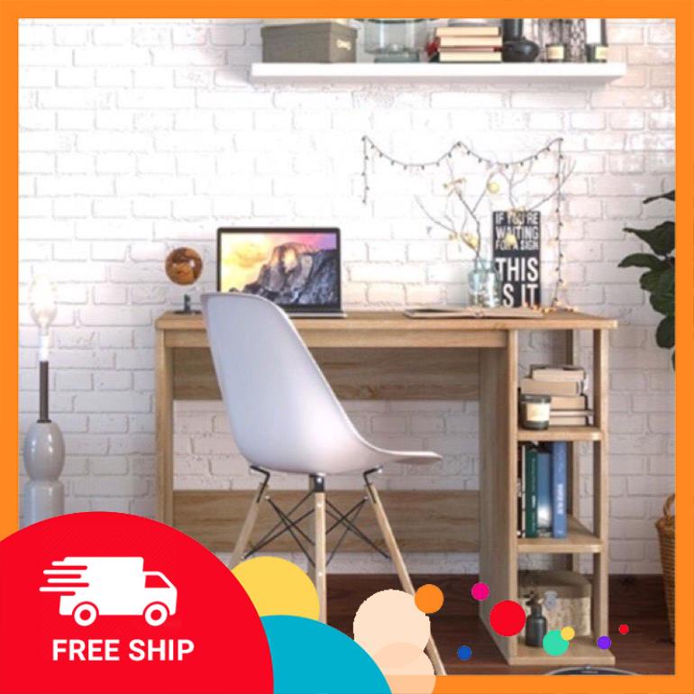 Bàn làm việc Kèm kệ sách đa năng, tiện dụng siêu đẹp. Gỗ công nghiệp phủ melamine