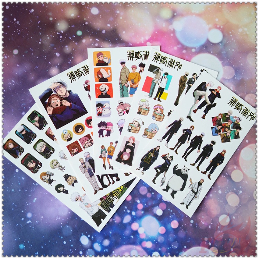 Tờ hình xăm dán tạm thời mini họa tiết Jujutsu Kaisen Anime chống thấm nước độc đáo