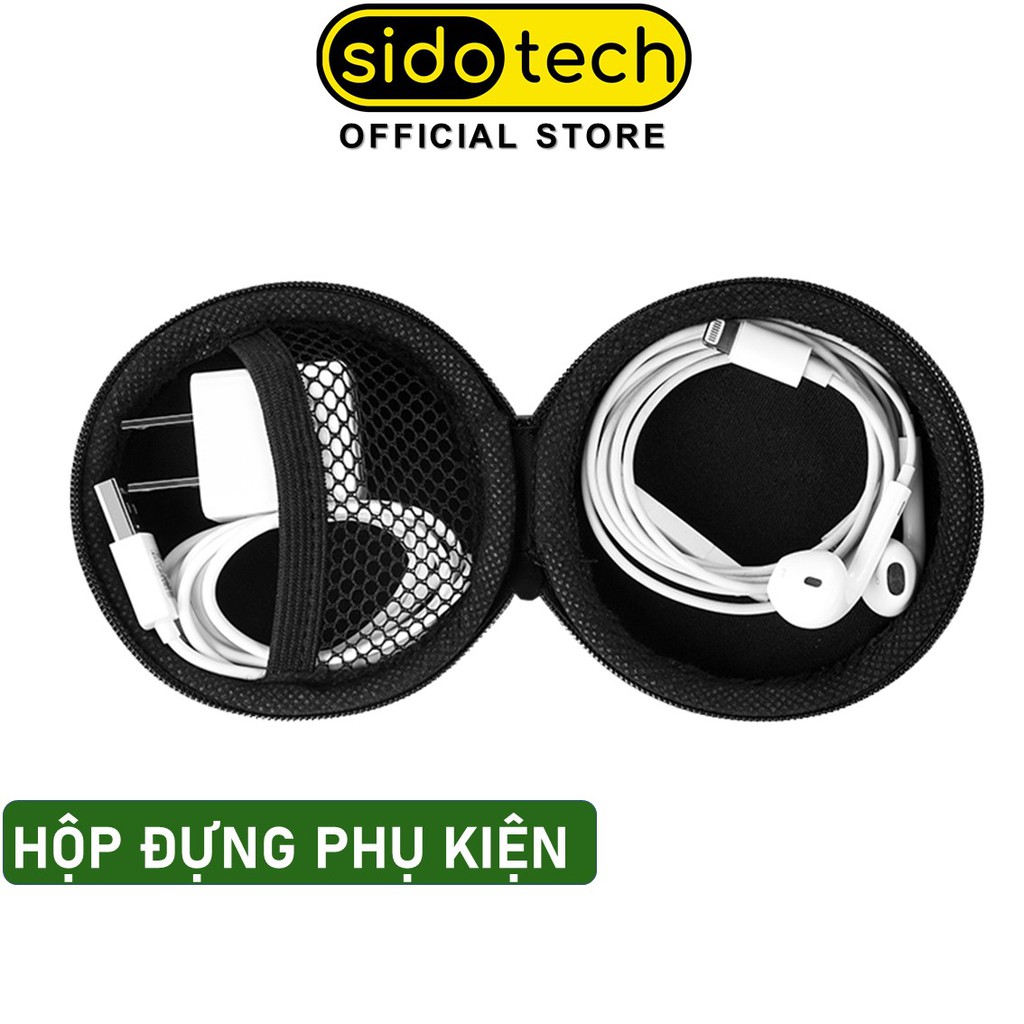 Hộp đựng tai nghe Sidotech / Thẻ nhớ / Dây cáp sạc / USB / Chìa khóa / Vé xe / Có túi lưới khóa kéo chống nước chống bụi