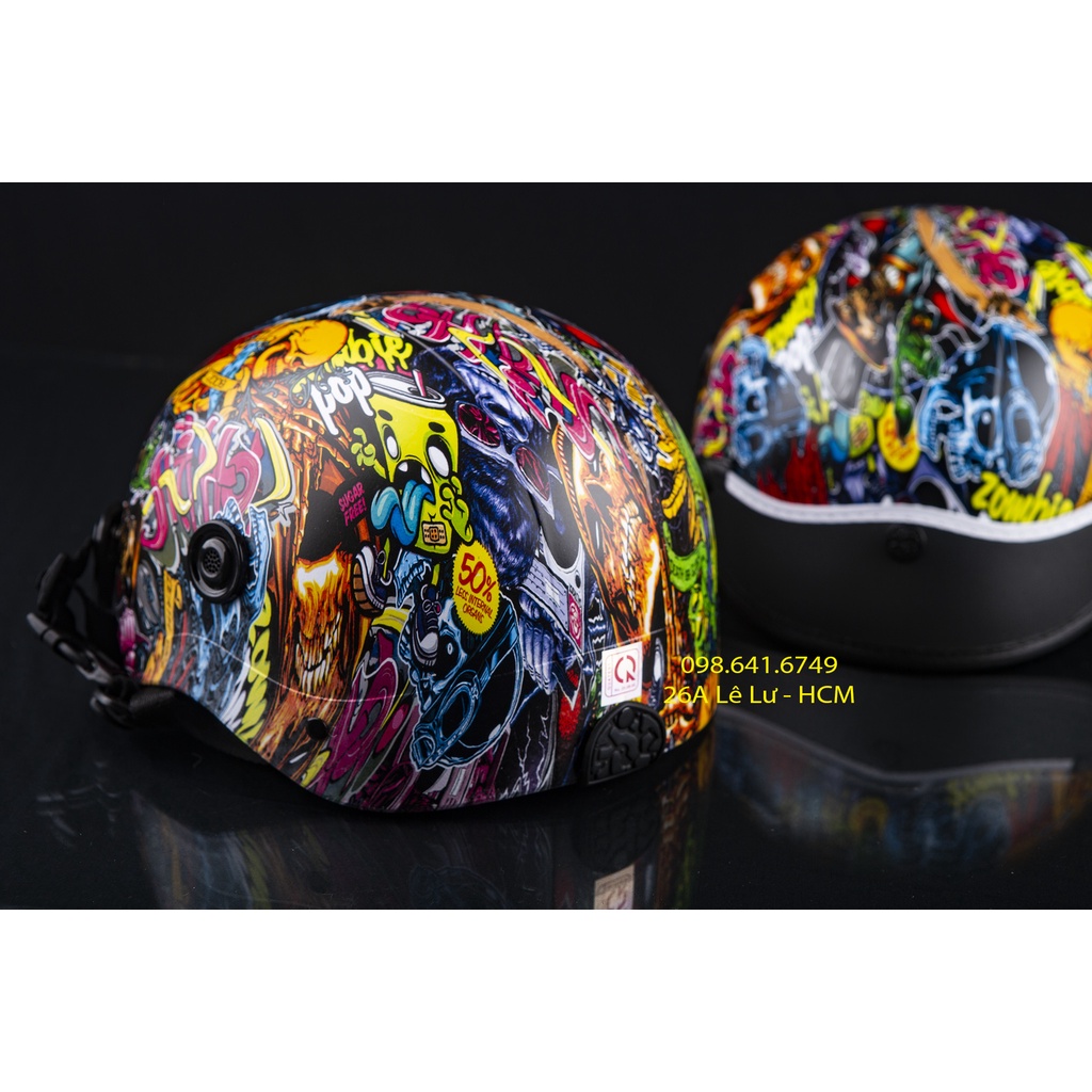 MŨ NÓN BẢO HIỂM NGƯỜI LỚN tem trùm - tem nhúng