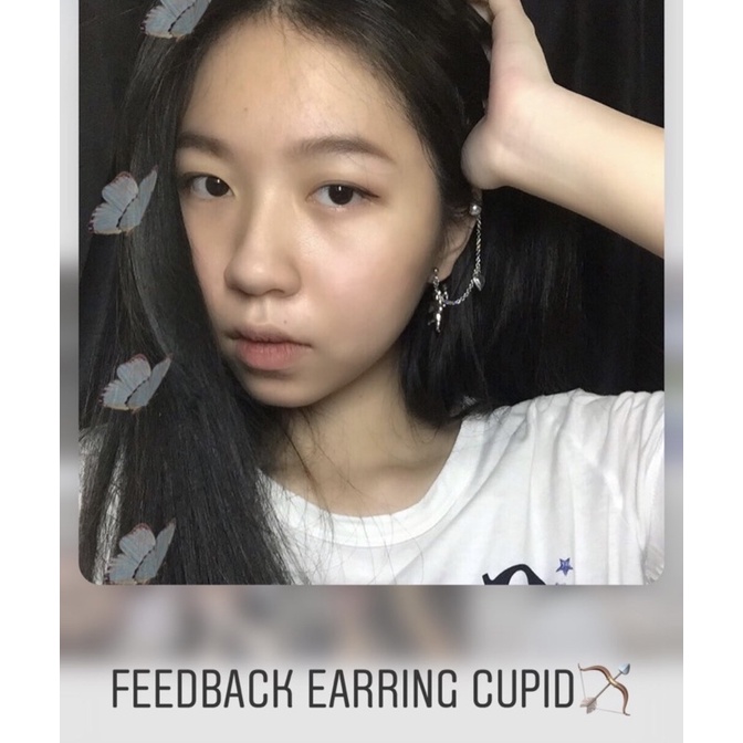 Full Set dây chuyền, vòng tay, khuyên tai Cupid Heart