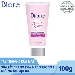 Sữa rửa mặt tẩy trang 3 trong 1 Biore 100g