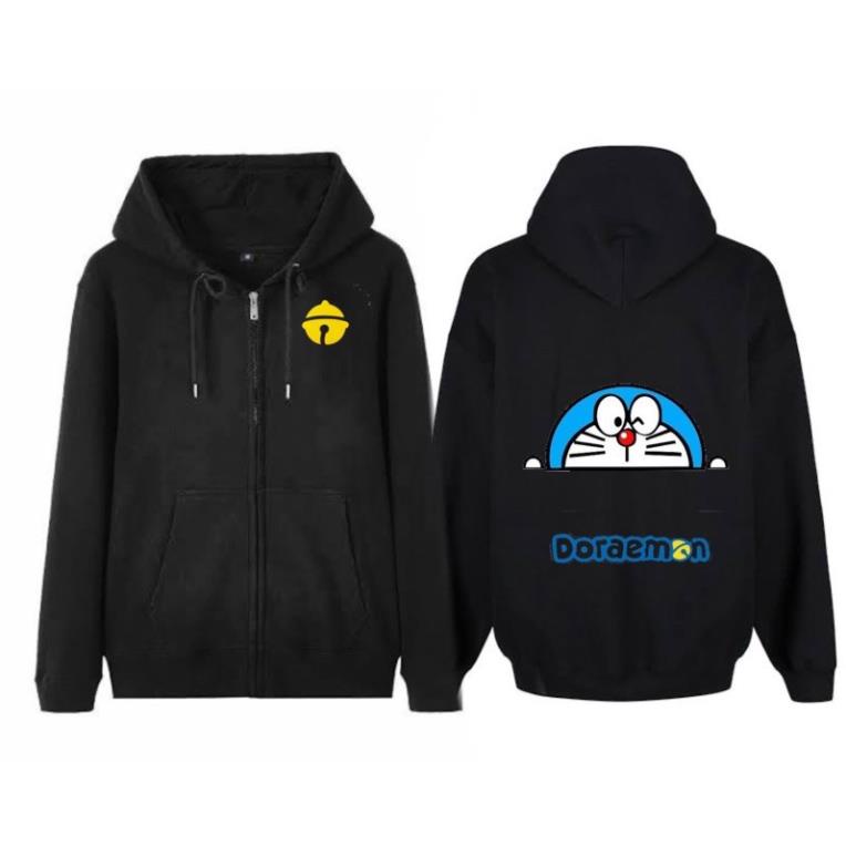 Sale 30% Áo khoác Doraemon hoodie Jacket with zipper unisex siêu đẹp