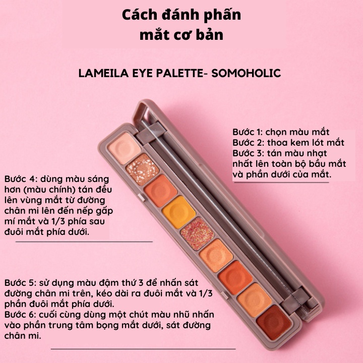 Bảng phấn mắt 9 ô nội địa trung Lameila dễ thương Somoholic BM2 | BigBuy360 - bigbuy360.vn