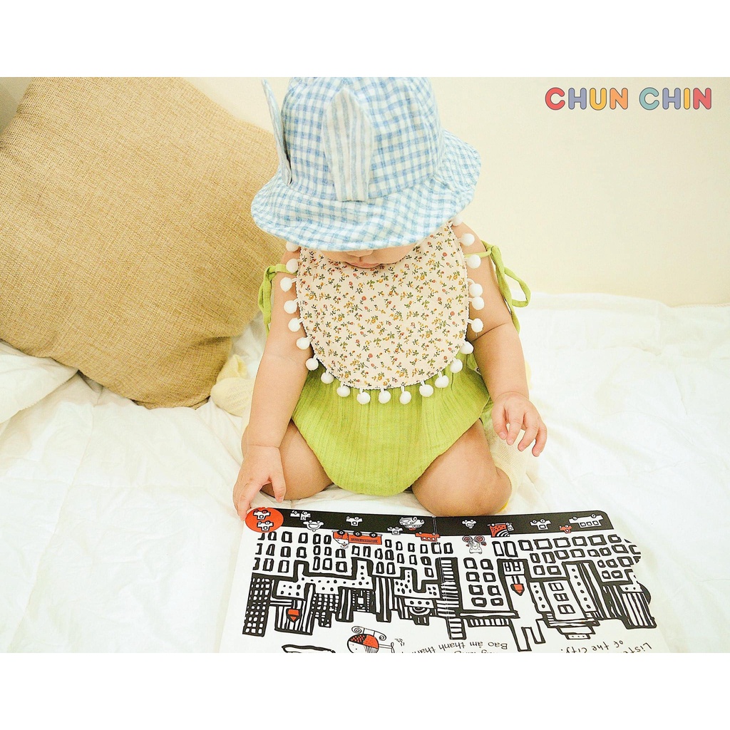 Yếm CHUNCHIN - Vải xô đũi, thiết kế cao cấp dành cho bé