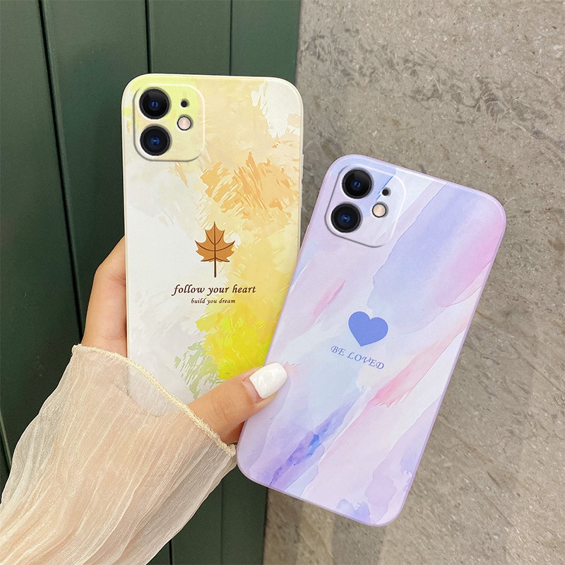 Ốp lưng iPhone 11 Pro Max ốp lưng iPhone 11 ốp lưng iPhone 11 Pro Ốp Điện Thoại Cạnh Thẳng Họa Tiết Tranh Sơn Dầu Sáng Tạo