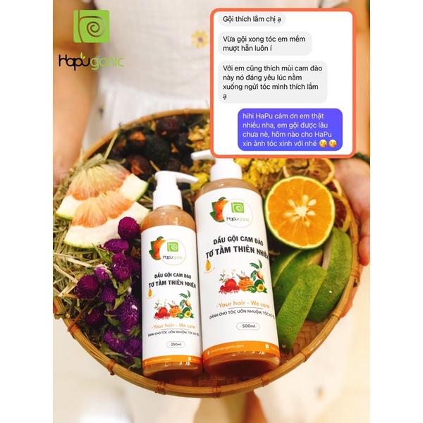 Dầu Gội Cam Đào Tơ Tằm Thiên Nhiên Mềm Mượt Gấp 5 Lần HaPuganic | BigBuy360 - bigbuy360.vn