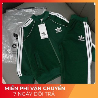 BỘ THỂ THAO THU ĐÔNG BÉ MÀU XANH LÁ NĂNG ĐỘNG HÀNG LOẠI ĐẸP