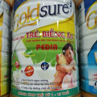 Sữa bột đặc biệt dành cho bé biếng ăn Goldsure pedia 900g