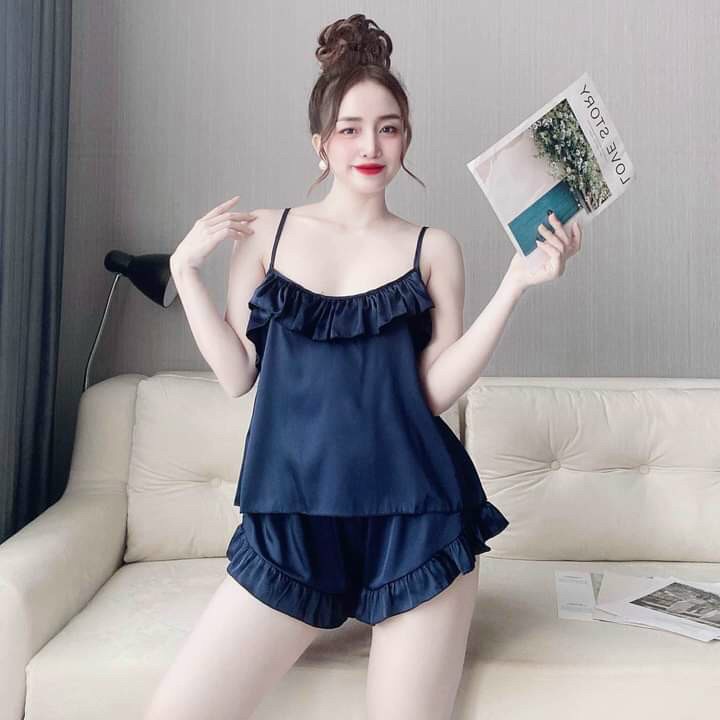 ❤️Giá sỉ❤️❤️Đồ ngủ phối bèo dễ thương 💥💥Đồ ngủ sexy 2 dây, bèo cổ, bèo lai quần siêu xinh. | BigBuy360 - bigbuy360.vn