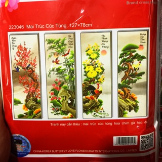Tranh thêu tứ quý