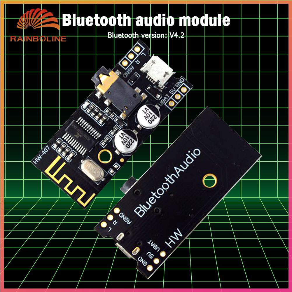 [❥RAIN]HW-407 Bluetooth 4.2 HiFi Stereo Audio Receiver Module w/ 3.5mm Output Jack