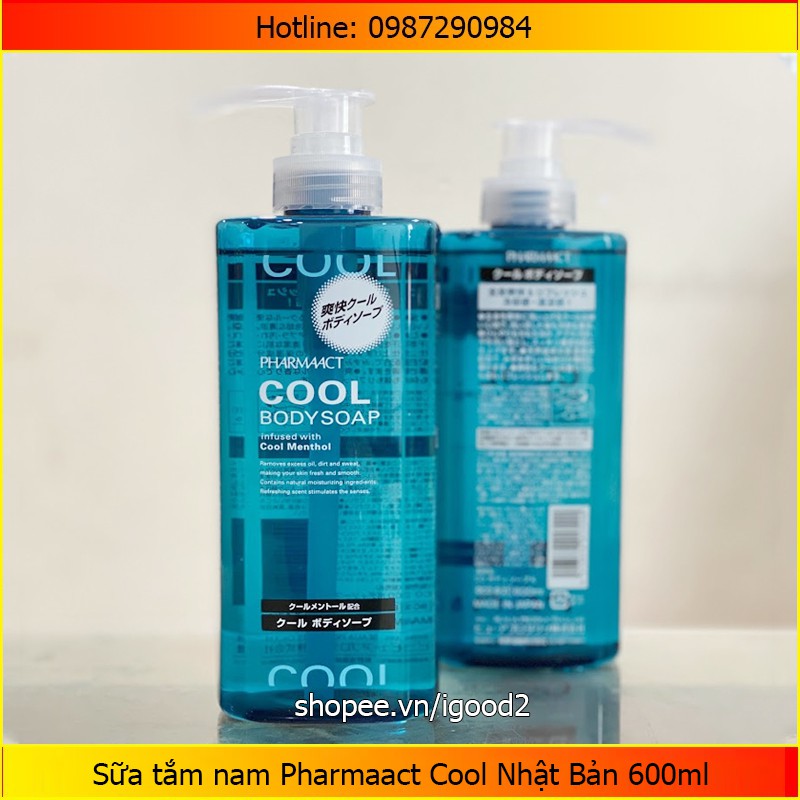 Sữa tắm cho nam Pharmaact Cool 600ml Nhật Bản