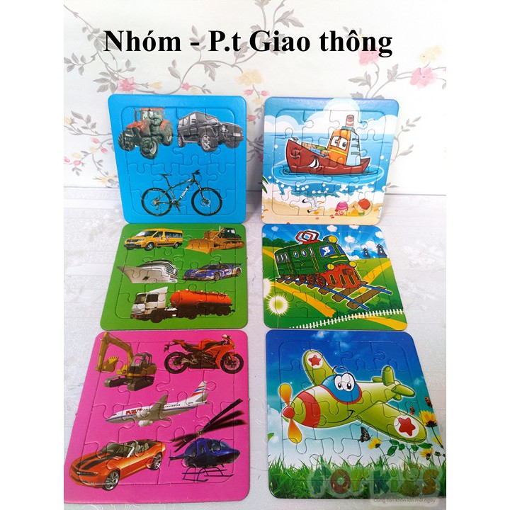 Đồ chơi xếp hình PUZZLE 9 mảnh. bộ 3 bảng ghép hình