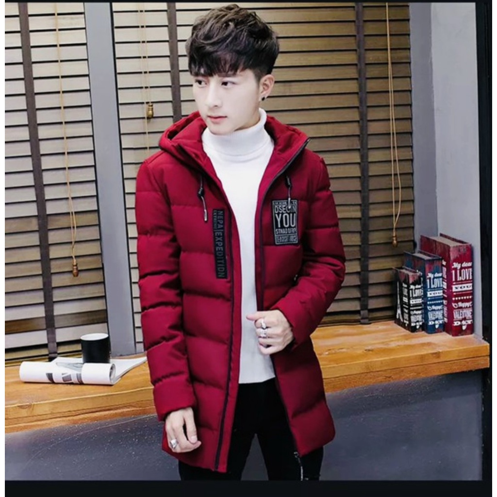 Áo Khoác Phao Nam Kiểu Dáng Dài Hàn Quốc, Thời Trang Thu Đông Siêu Chất.U