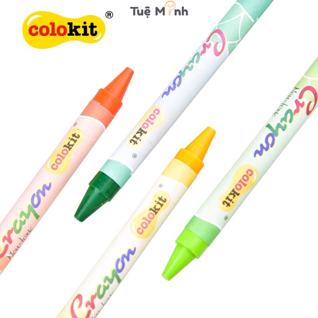 Bộ 24 bút Sáp tô màu Colokit Thiên Long CR-C021 sáp vẽ màu mịn