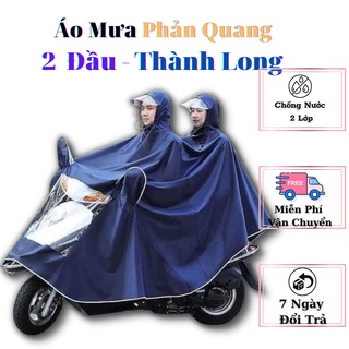 Áo đi mưa phản quang 2 đầu cánh dơi thành long loại đẹp