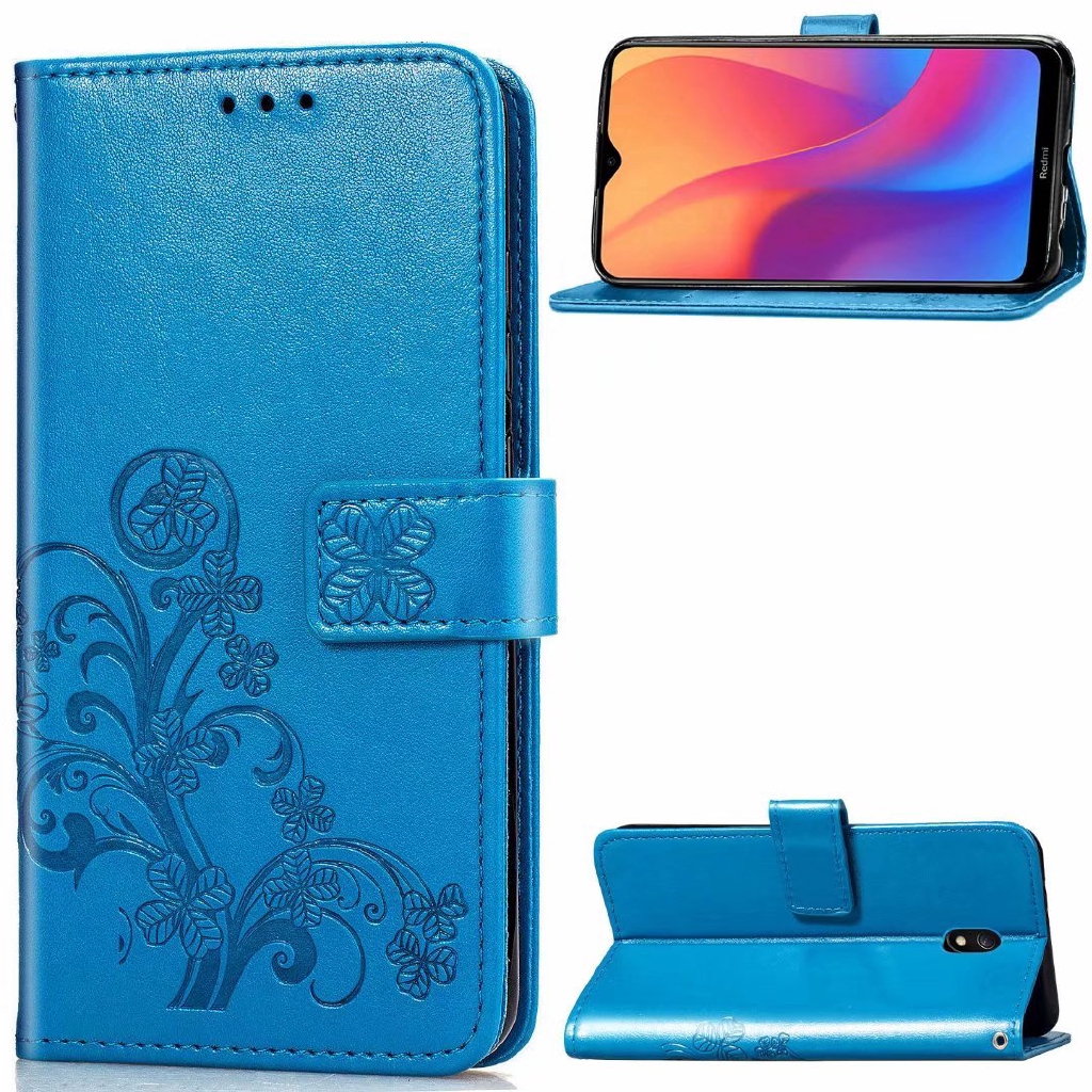Bao Da Điện Thoại Nắp Lật Kèm Ví Xoay 360 Độ Cho Xiaomi Redmi 3S 4 4A 4X 5 5A 6 6A S2 Plus Note 2 3 4 4X 5 5A Pro Note5A Note4 NOTE4X° Ốp Lưng Bảo Vệ Toàn Diện Màu Xanh Dương