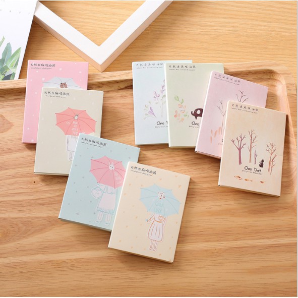 Giấy thấm dầu phong cách Hàn Quốc 1 hộp 50 tờ | BigBuy360 - bigbuy360.vn