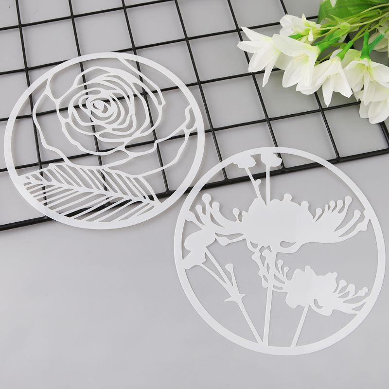Bộ 8 Khuôn Nhựa Hình Tròn Dùng Vẽ Tranh DIY Cho Bé Ar