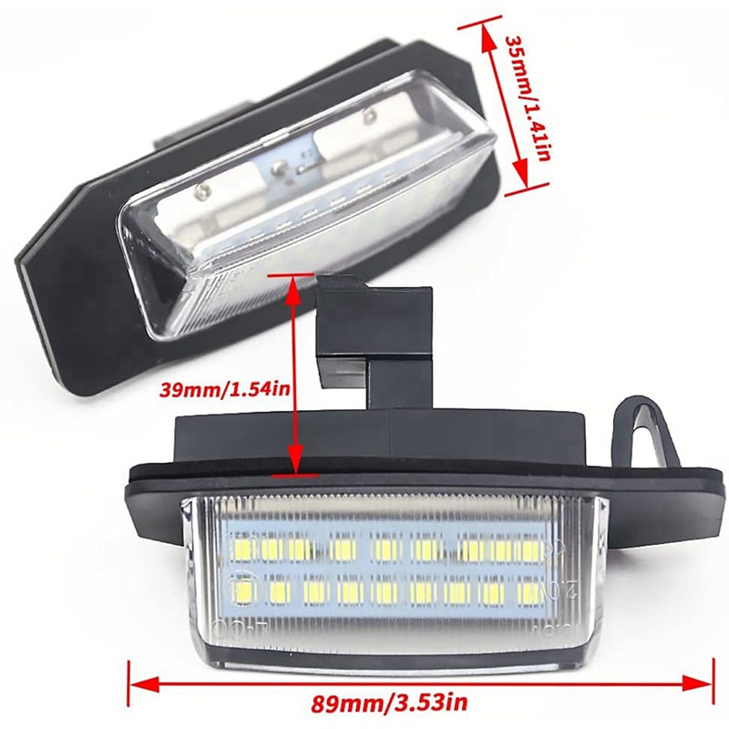 Set 2 Đèn LED Chiếu Biển Số Xe Cho Mitsubishi Outlander 2 3 Lancer Eclipse 3 4 Cross Galant Xpander I-MiEV